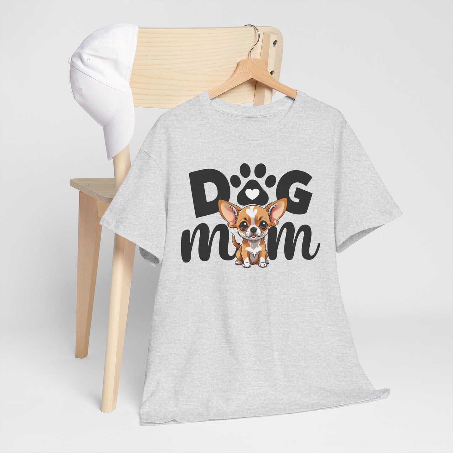 Unisex Heavy Cotton Tee, Dog Mom