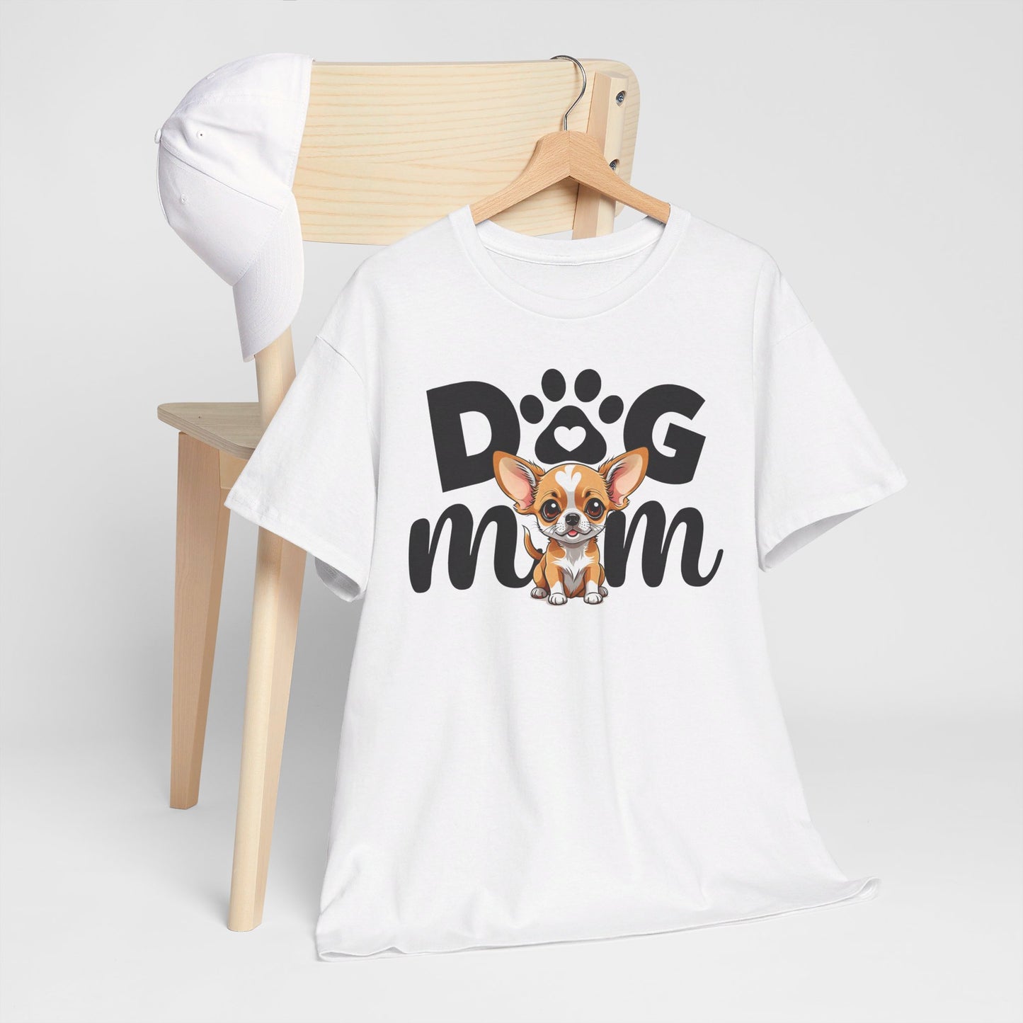 Unisex Heavy Cotton Tee, Dog Mom