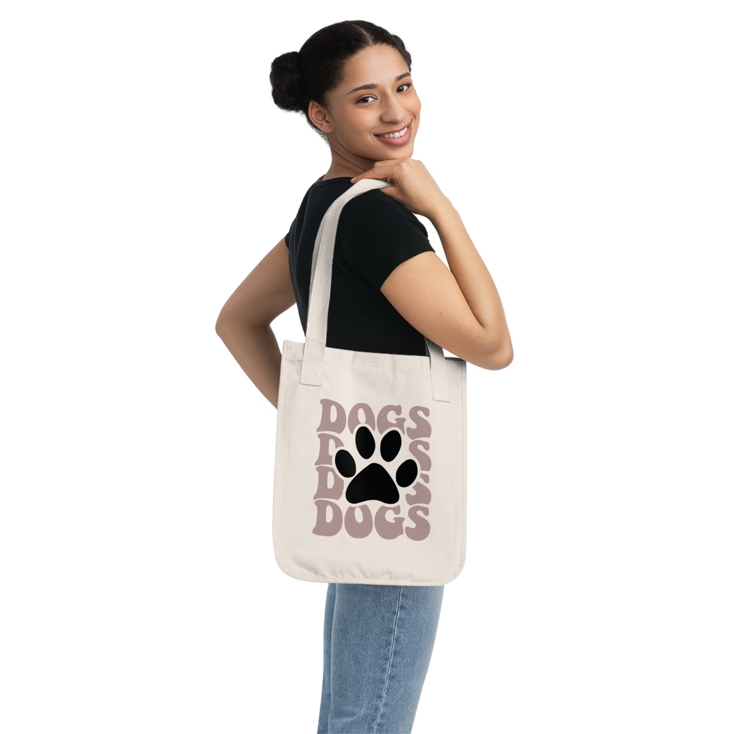 Organic Canvas Tote Bag Dogs