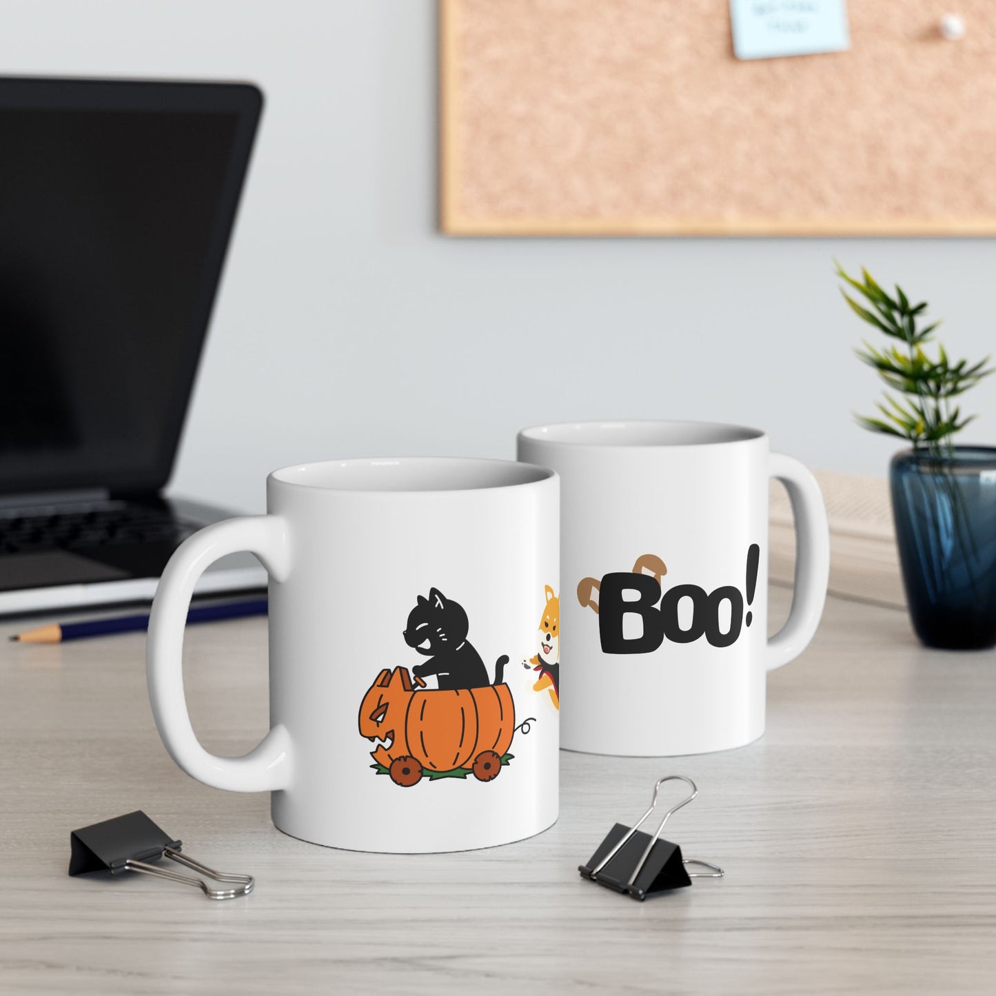 Coffee Mug for Dog and Cat Lovers - Halloween Theme, Dog lover, Cat lover, Halloween