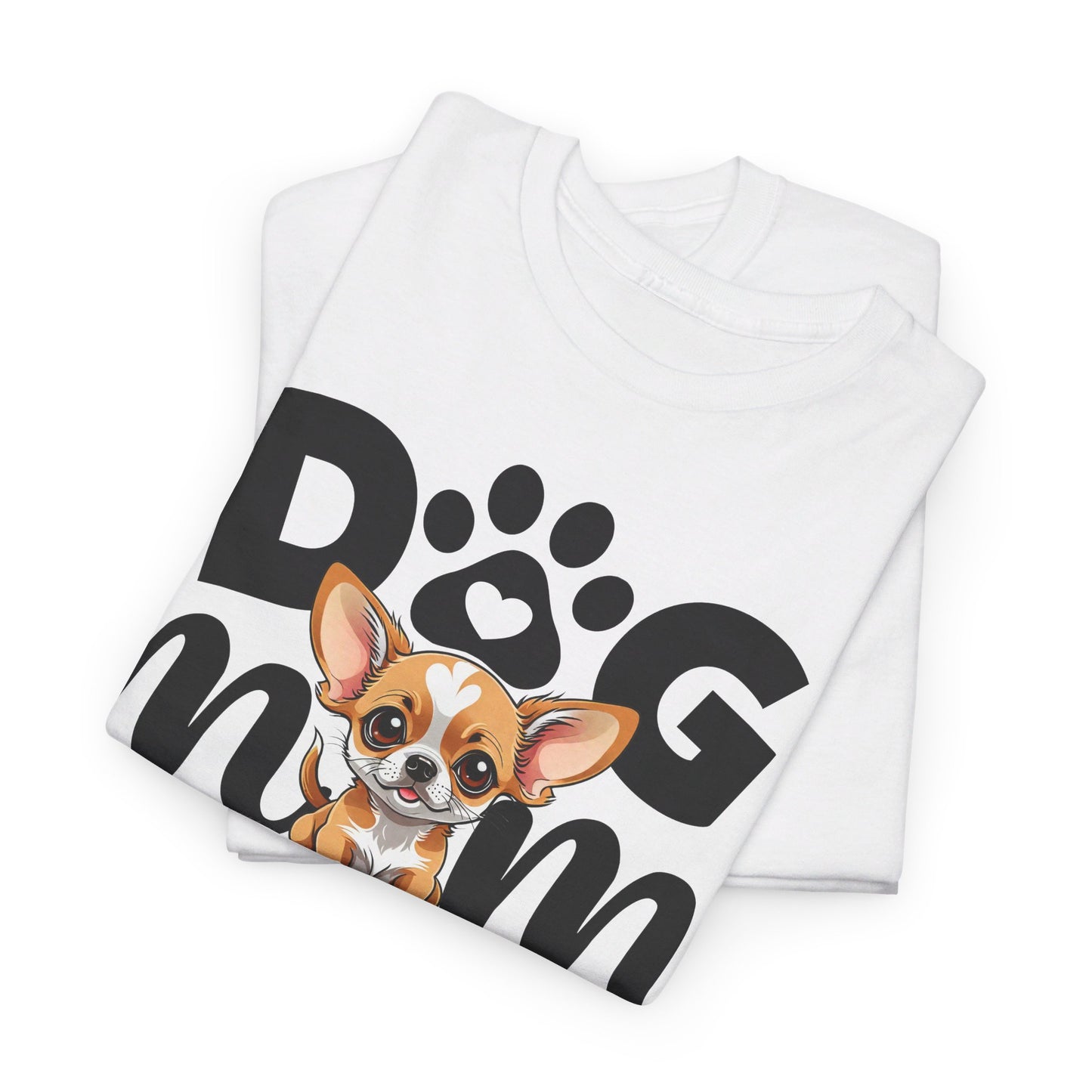 Unisex Heavy Cotton Tee, Dog Mom