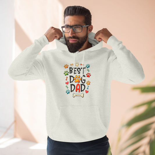 Three-Panel Fleece Hoodie, Best Dog Dad