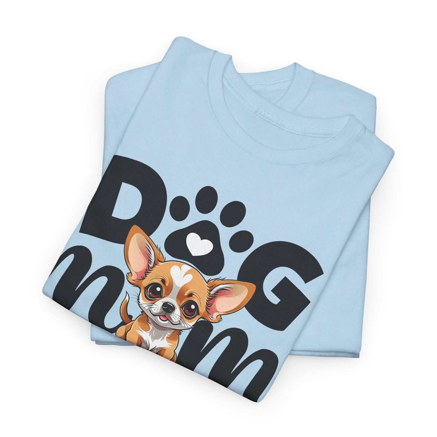 Unisex Heavy Cotton Tee, Dog Mom