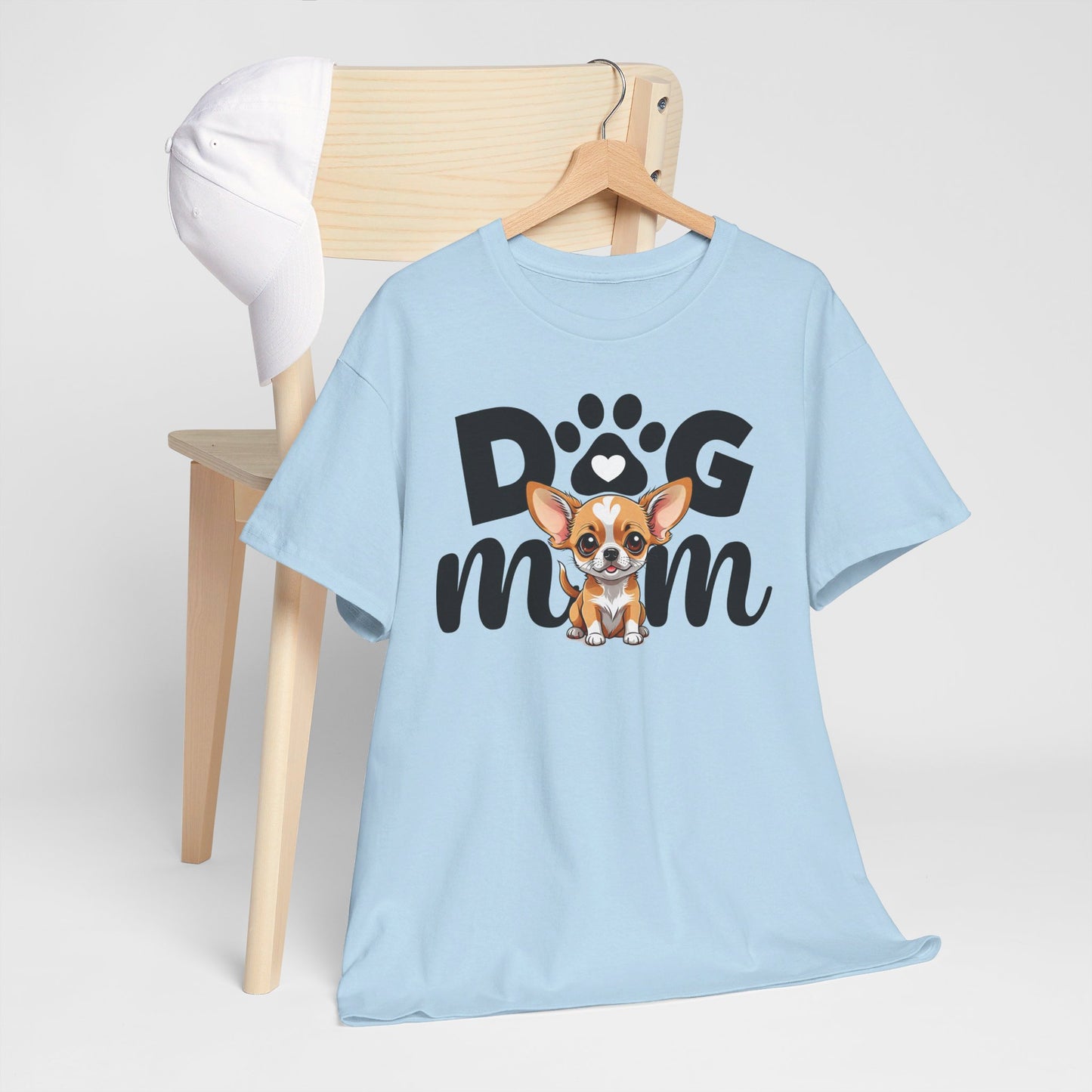 Unisex Heavy Cotton Tee, Dog Mom