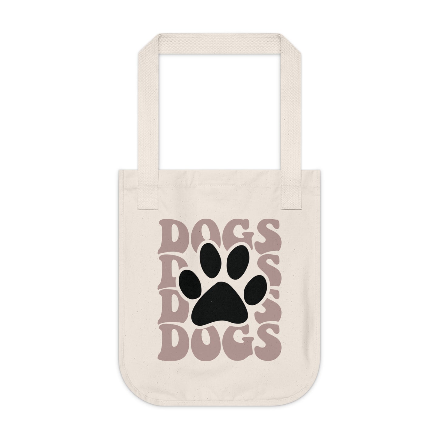 Organic Canvas Tote Bag Dogs