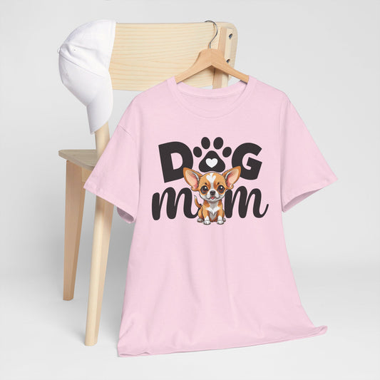 Unisex Heavy Cotton Tee, Dog Mom