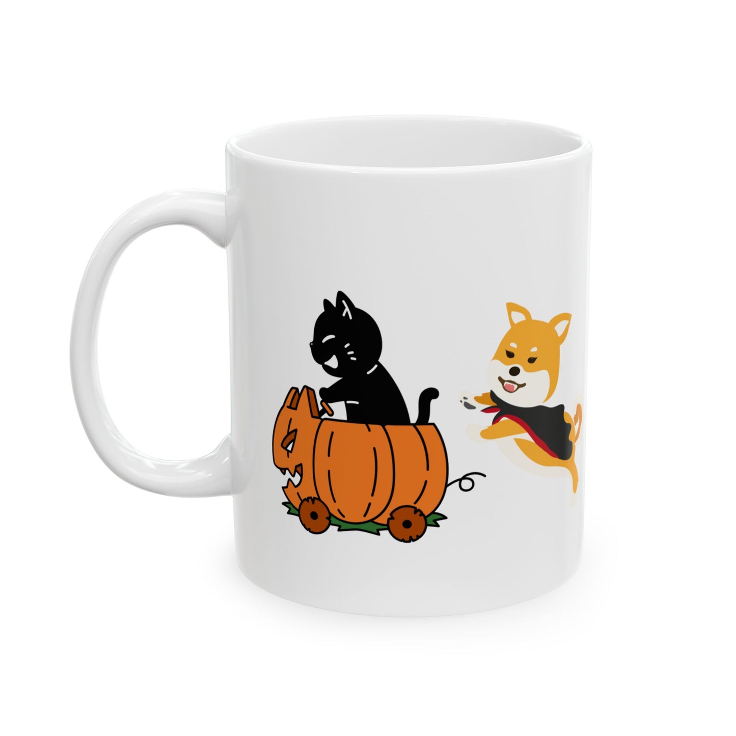 Coffee Mug for Dog and Cat Lovers - Halloween Theme, Dog lover, Cat lover, Halloween