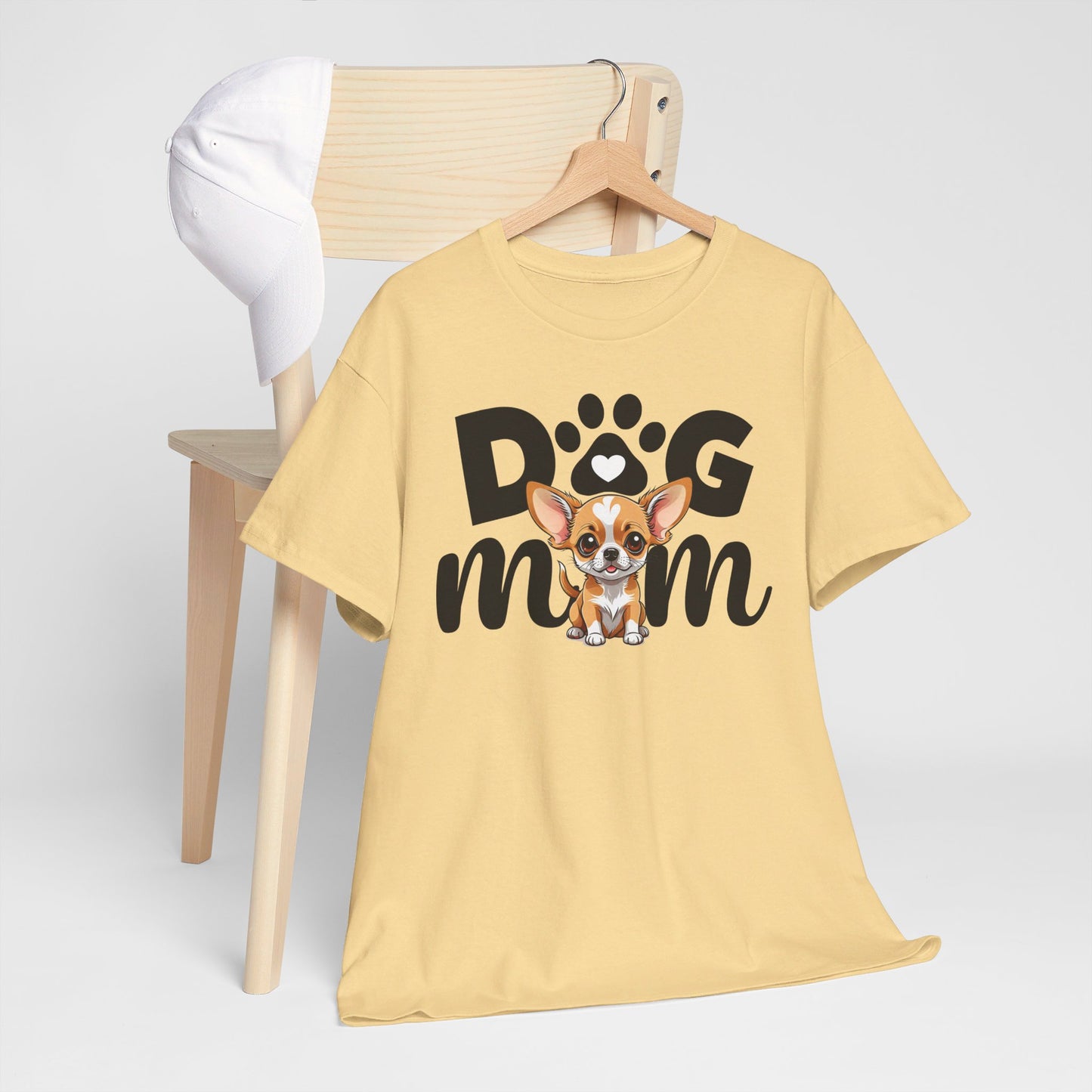 Unisex Heavy Cotton Tee, Dog Mom