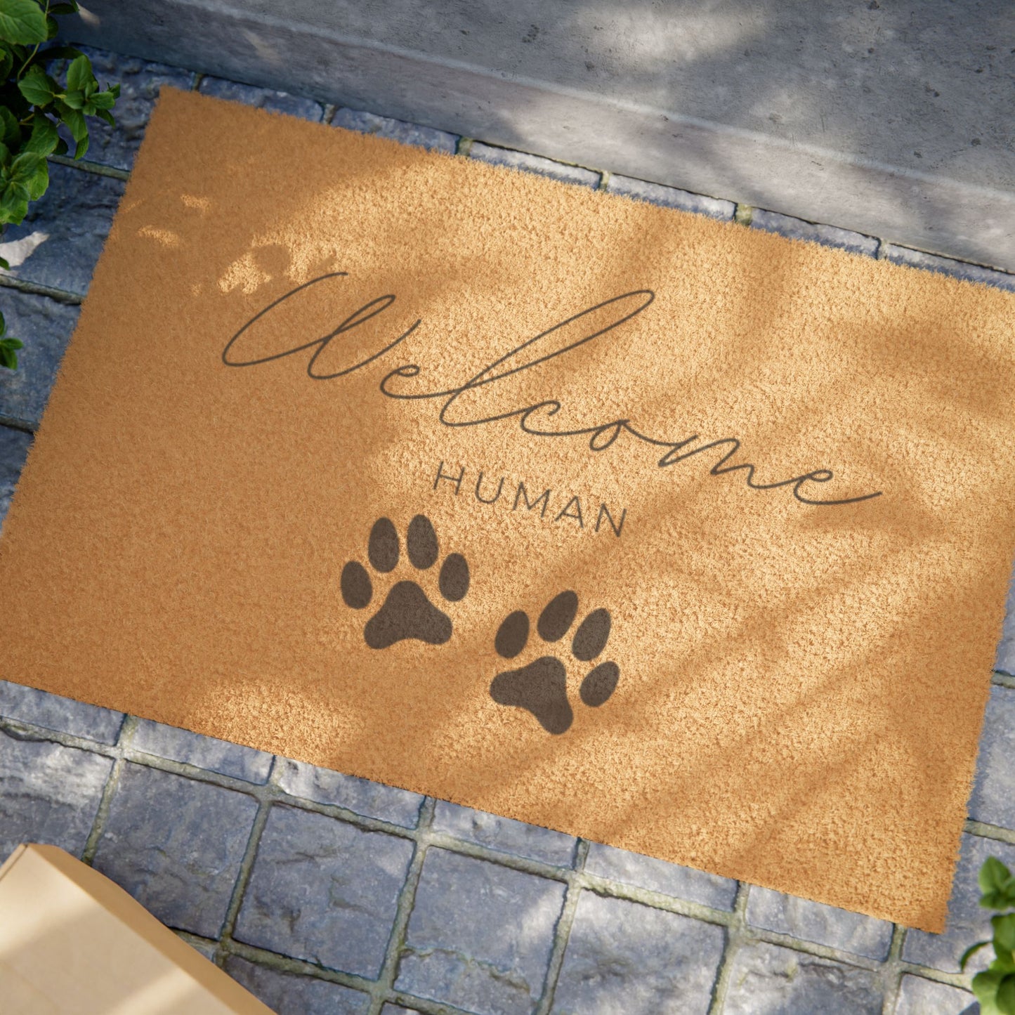 Welcome Paw-prints: Dog-Themed Entrance Mat, Doormat, carpet entrance.